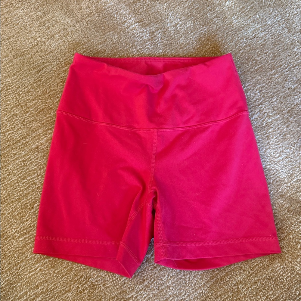 Yogalicious Lux High-Rise Hot Pink Active Bike Shorts